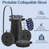2026 18.1" 600lbs ALEVMOOM Upgraded Collapsible Stool with Cushion & Carry Bag, Max Weight Portable Telescoping Stool