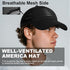 Oversize XXL American Flag Trucker Hat, Sport Snapback Hat, Large Size Breathable Mesh Baseball Cap for Men