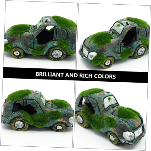 Fish Tank Landscaping Car Truck - Resin Car Ornament for Aquarium Hideout Decorations