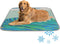 imiBBWQu Cooling Dog Bed Summer Waves Penguins Cooling Crate Mat for Dogs Washable