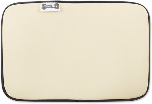 Bone Dry Ultra Absorbent Pet Mat - Machine Washable, 12x18, Aqua/Off-White Lattice