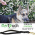 6 Foot Braided Leather Dog Leash with Traffic Handle, Two Handles for Training and Safety, Black 6ft x 3/4 Inch