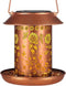 Solar Bird Feeder for Outdoors, Waterproof Hanging Garden Decor with Solar Lanterns, Metal Wild Bird Feeders (Sunflower)