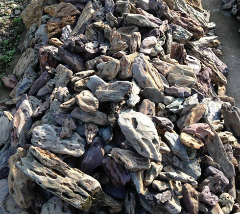 Natural Stone Aquarium Decoration, 8.8lb Dragon Stone Rock, Mixed Sizes for Micro Landscape Fish Tank Decor