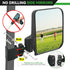 Golf Cart Side View Mirrors with Turn Signal Light - No Drilling Foldable Mirrors Compatible with Ezgo Yamaha ICON Club
