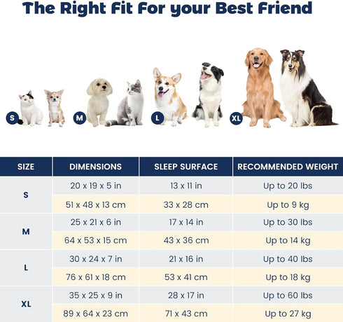 Miguel Dog Bed 35 Inch Brown, Washable with Removable Cushion for Medium Small Dogs, Anti-Slip, Large Cat Bed