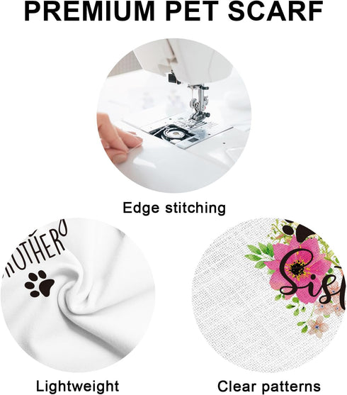 2 Packs Big Sister Brother Pregnancy Announcement Dog Bandana, Gender Reveal Photo Prop, Pet Scarf Accessories