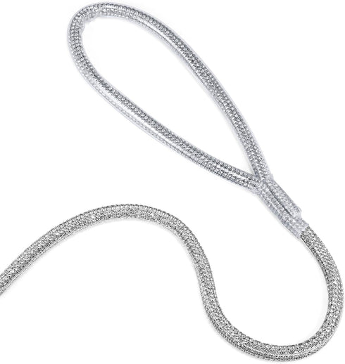 Stylish Rhinestone Dog Leash, 43 Inches Full Diamonds Design for Wedding and Everyday Walking, Sparkly Studded Leash