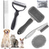 Dog Brush for Shedding, 6 PCS Pet Slicker Hair Brush Kit with Organizer Bag for Dogs and Cats, Grey