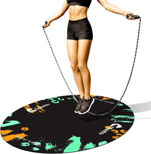 Jump Rope Mat Large Rubber Exercise Mat Workout Mats for Home Gym