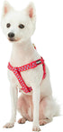 Blueberry Pet Adjustable Step-in Dog Harness - Velvety Heart Flocking Valentine’s Day for Medium Dogs, Lust Red