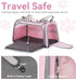 17.510.510.5 3-Way 12 lb Airline Approved Cat Carrier in, Escape-Proof Design with Locking Zippers & Safety Leash