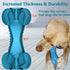 SCHITEC Two Squeaky Dog Chew Toys - Tough Indestructible Rubber Bone with Toothbrush for Large Medium Dogs