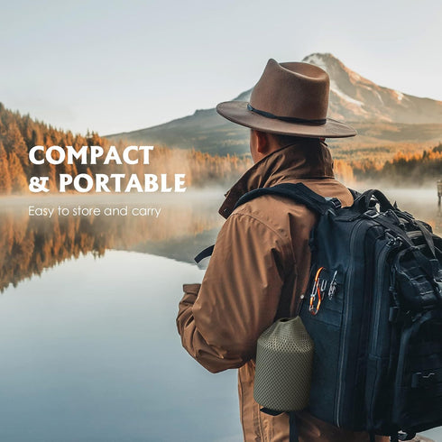 Lixada Titanium Pot, Lightweight Camping Pot, Titanium Cup, Backpacking Pot with Portable Handles