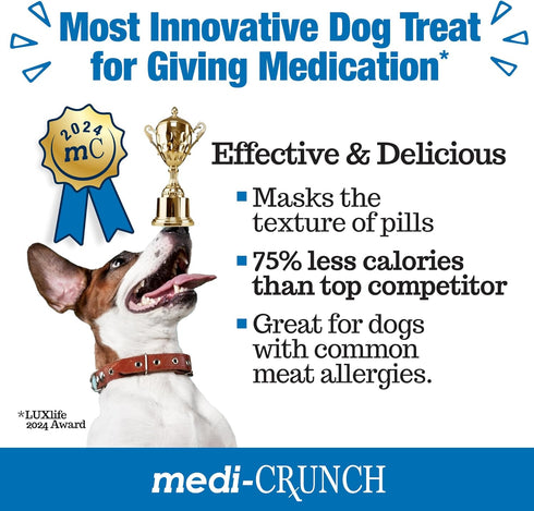 Pill Pouches for Dogs with Peanut Butter Fill, Crunchy Ice Cream Cone Treats, Capsule Size Wrap Pocket - 60 Treats