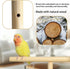 vibriskape Bird Playground, Natural Wood Bird Play Stand with Stand Perch, Two Toys, Two Food Cups, and Removable Tray