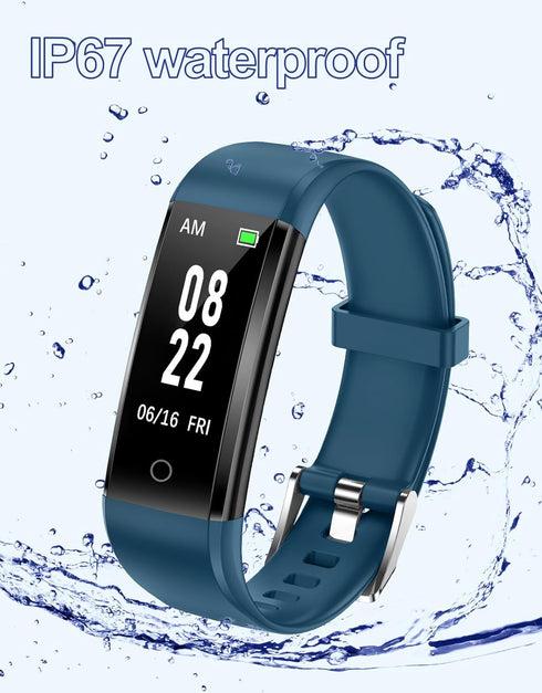 GRV Fitness Tracker Non Bluetooth Watch, Waterproof Pedometer with Steps Calories Counter, for Men Women