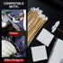 Gun Cleaning Supplies - Patches and Swabs, 6" Long Cotton Swabs, Lint Free Cloth for Most Caliber Firearms
