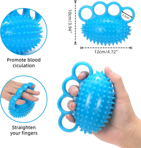 Hand Exercise Ball Finger Therapy Ball for Grip Strengthening, Flexibility Improvement, Stress Relief Trainer