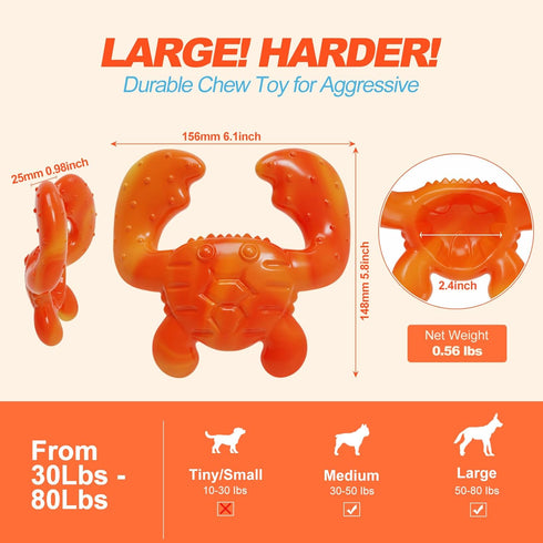 Tough Dog Toys for Aggressive Chewers - Durable Dog Chew Toys for Large/Medium Breeds, Teething Toys for Boredom