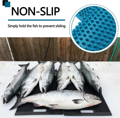 NonSlip Fish Fillet Mat - Heavy Duty Rollable Cutting Board for Fish Cleaning (14 * 24“, Green)
