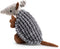 Hollypet Plush Squeaky Dog Toys, Big Armadillo Chew Toy for Small Medium Large Dogs, Dark Gray, Clean Teeth