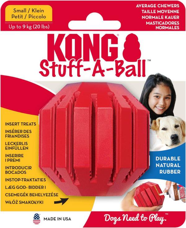 KONG Stuff-A-Ball Durable Chew Toy for Dogs, Natural Rubber, Medium Size