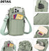 Rueesh Water Bottle Holder Bag with Adjustable Strap, Insulated Bottle Carrier Bag RFID Crossbody Sling Bag for Gym