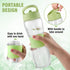 Sivaphe Clear Water Bottle with Straw, 12 oz, Portable Tritan Sports Drinking Bottle, Green