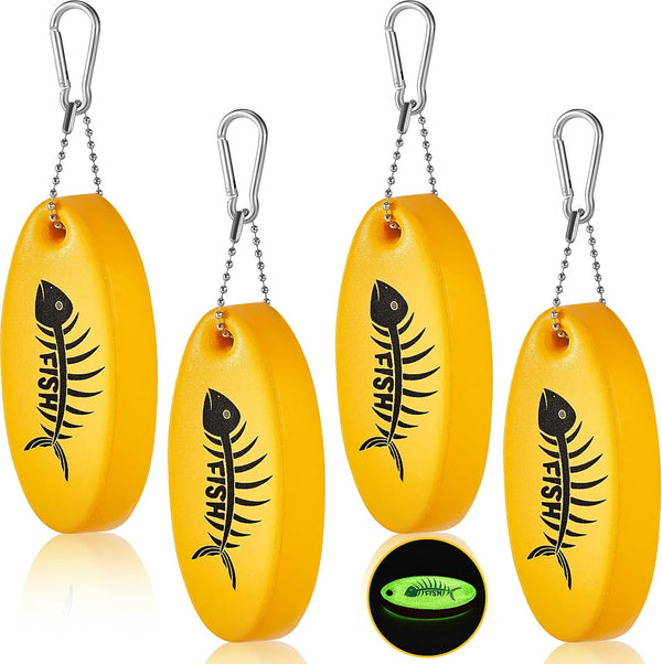 Yaomiao Floating Keychain, Oval Shaped Foam Ring, Glow in the Dark for Fishing