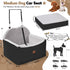 WarmInsula Dog Car Seats for Small Dogs, Detachable Dog Booster Car Seat with Storage Pockets Safety Belt, Pet Booster