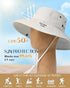 FURTALK Packable Sun Hats for Men Women, Wide Brim UV Protective Bucket Hat UPF 50+ for Fishing Hiking