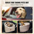 VEVOR Dog Car Seat, Waterproof Booster Seat with Storage Pocket, Clip-On Safety Leash for Small & Medium Dogs
