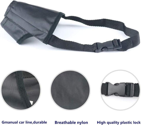Dog Muzzles Suit, 7PCS Adjustable Quick Fit Muzzles for Small Medium Large Dogs, Blue