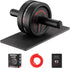 Upgraded Ab Roller Wheel for Men/Women, 3.4" Wide, Max Weight 490 lbs, Rubber Tread