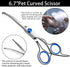 Dog Grooming Scissors Kit - Includes Curved, Thinning, Straight Scissors, Comb, Nail Clippers for Small Dogs & Puppies