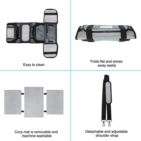 Airline Approved Soft-Sided Pet Carrier, Expandable with 4 Doors, Removable Pads, 3 Pockets for Small Dogs and Cats