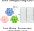 3 Pack Reusable Dog Diapers Female Washable Highly Absorbent Doggie Diapers, Flexible Doggy Diapers Female, Leak-Proof