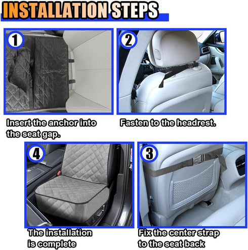 smilfuy Dog Car Front Seat Cover with Side Flaps, Waterproof & Scratch Proof Car Seat Protector for Dog, Nonslip Pet