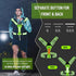 LED Reflective Vest for Running, High Visibility Light Up Vest, USB Rechargeable Adjustable Running Lights for Men