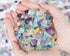 QINJIEJIE 2lbs Fluorite Crystals Aquarium Gravel Stones Tumbled Stone Polished Rocks Colorful