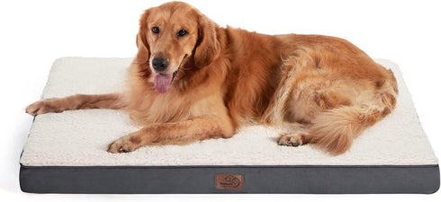 Bedsure Orthopedic Dog Bed Extra Large, Removable Washable Cover, Egg Crate Foam Pet Bed Mat, Suitable for Dogs Up to