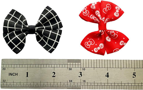 PET SHOW 20pcs Dog Hair Bows with Alligator Clips, Assorted Bowknot Hair Clips for Small Medium Dogs, Cat, Puppy