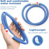 HIGO Light Up Dog Collar, Lightweight LED Necklace for Dogs, USB Rechargeable, Blue-Silicone