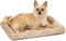 MidWest Homes For Pets QuiteTime Deluxe Wave Bolster Bed for Small Dogs, Tan, 24", Machine Wash and Dry