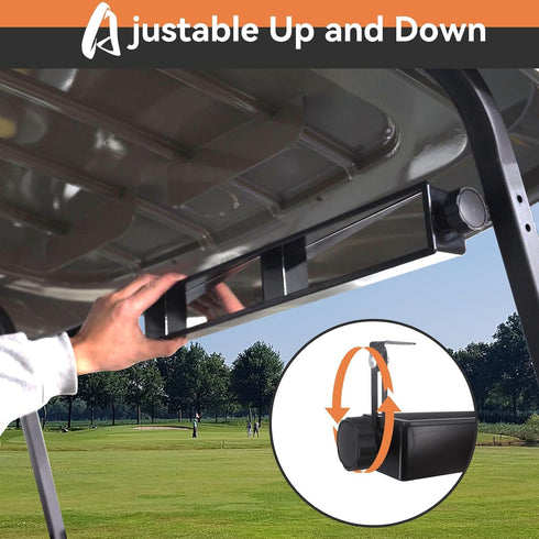 RIZINKART Universal Golf Cart 4 Panel Mirror for Yamaha EZGO Club Car - Easy to Install, 35.8" Wide Angle