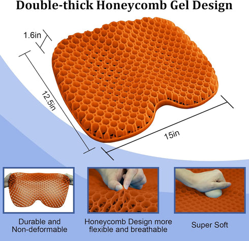 NEW-Vi Anti-Slip Kayak Seat Cushion, Waterproof Thicken Gel Pad for Sit in Kayak Chair, Kayak Accessories