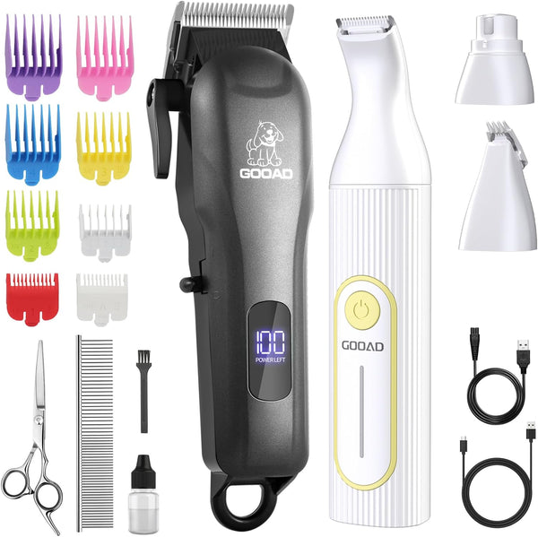 Dog Clippers for Grooming,Dog Grooming Kit for Heavy Thick Hair&Coats/Low Noise Rechargeable