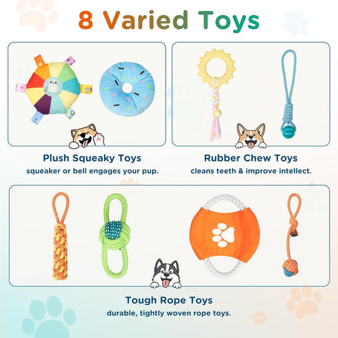 0-6 TOOGE Upgraded Puppy Play Gym: Small Dog Puppy Jungle Gym Playground Adjustable Hanging Dogs Enrichment Chew Toys