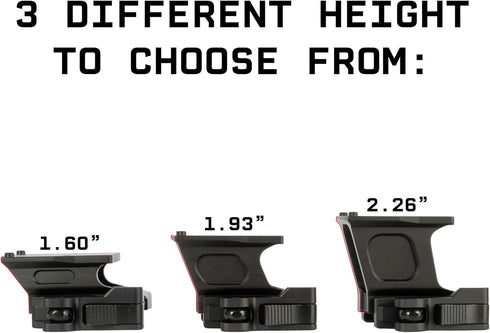 Monstrum Hypergrip Quick Release Riser Mount for RMR Footprint Red Dots